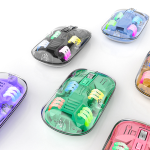 प्यारा पारदर्शी वायरलेस डुअल-मोड एर्गोनोमिक साइलेंट कंप्यूटर चूहों रिचार्जेबल माउस rgb स्पष्ट गेमिंग माउस - Product Image 2