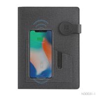 Carnet de notes A5 avec batterie externe de 2023 mAh et chargeur sans fil, nouveau produit 5000