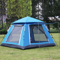 Tente de camping portable à double couche pour 4 à 10 personnes, système WeatherTec imperméable pour toutes les saisons, s'installe en 60 secondes
