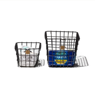 Panier de rangement industriel vintage en fil de fer, 2 tailles, avec étiquette numérotée en laiton pour salle de bain, articles de toilette et décoration intérieure