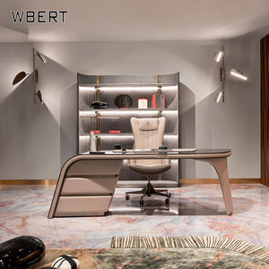 Escritorio de madera de lujo italiano WBERT para el hogar Senior Boss escritura sala de estar diseñado diseñador italiano para uso en el dormitorio - Product Image 5