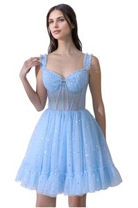 Vestido <span class=keywords><strong>de</strong></span> <span class=keywords><strong>fiesta</strong></span> <span class=keywords><strong>de</strong></span> graduación-Vestido corto <span class=keywords><strong>de</strong></span> lentejuelas-Vestido <span class=keywords><strong>de</strong></span> graduación <span class=keywords><strong>de</strong></span> gasa con volantes juvenil - Product Image 2
