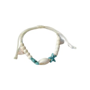 Starfish Shell Woven Bracelet Unisex <b>Beach</b> Jewelry Summer <b>Accessory</b> Yiwu Origin YM-0560 - Product Image 4