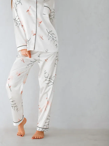 Pijama erótico de 2 piezas con logotipo personalizado RUS, conjunto de pijama sexy de lujo con encaje para mujer, pijama de satén para mujer, ropa de dormir floral, gran oferta - Product Image 5