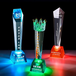 Trofeo in Cristallo di Resina Inciso con LED Colorati Personalizzati, Nuovo Design 2025 per Vittorie nei Campionati di Basket <span class=keywords><strong>e</strong></span> Biliardo - Product Image 4