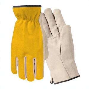 Premium Quality Grain Cowhide Leather Heavy Duty Safety <b>Gloves</b> Heat Resistance Anti-Slip Elastic Wrist Industrial Gardening - Product Image 4