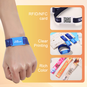 Pulsera de Tela Elástica Impermeable con RFID NFC de 13.56MHz Personalizada Promocional para Control de Acceso a Eventos - Product Image 2