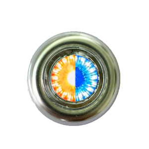 1x Luz Marcadora Lateral Cromada Impermeable de 13 LED, Doble Color Ámbar+Azul para Camión Scania, Volvo, <span class=keywords><strong>MAN</strong></span>, DAF 12-24V - Product Image 2