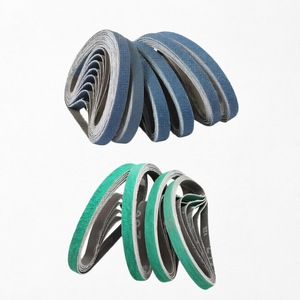 SATC Envío Local en EE. UU. con Entrega en 24H, 25 Piezas de Bandas Abrasivas de 10 x 330 mm, Grano 60, Zirconia Azul/Verde - Product Image 1