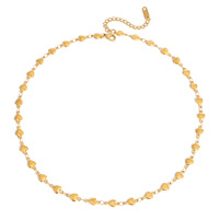 Collier unisexe en acier inoxydable plaqué or en forme de cœur et d'étoile, bijoux superposés tendance, fabriqué à Yiwu