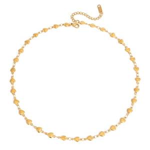 สร้อยคอรูปดาวหัวใจชุบทองสแตนเลสสตีลแฟชั่นสำหรับทุกเพศเครื่องประดับแบบซ้อนชั้น - Product Image 5