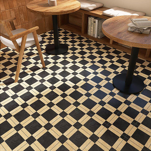 Carreaux <span class=keywords><strong>de</strong></span> pierre calcaire à carreaux noirs et blancs <span class=keywords><strong>de</strong></span> style rétro 200x200mm pour la cuisine, la <span class=keywords><strong>salle</strong></span> <span class=keywords><strong>de</strong></span> <span class=keywords><strong>bain</strong></span>, le balcon, revêtement <span class=keywords><strong>de</strong></span> <span class=keywords><strong>sol</strong></span> entièrement céramique antidérapant - Product Image 4