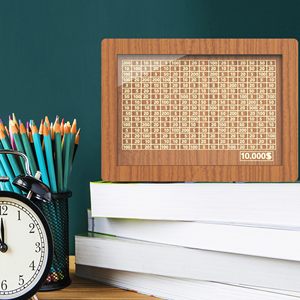 Tirelire pour adultes et enfants Tirelire en bois avec comptoir pour épargne axée sur les objectifs Organisation de stockage à domicile pour garçons filles - Product Image 5