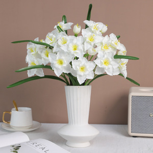 Fleurs artificielles en soie Ruilisi, narcisses à tige unique, pour décoration de mariage et de maison, accessoires de bouquet - Product Image 3