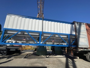 Silo de Cemento Horizontal Móvil de 40-60 Toneladas, Descargador de Bolsas de Toneladas Totalmente Automático, Perfil Bajo para Bases de Infraestructura Remota - Product Image 6