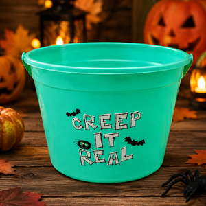 Secchiello per Caramelle a Forma di Zucca di Halloween con Manico, Accessori per Feste di Halloween, Personalizzabile con Logo - Product Image 5
