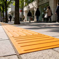 Autocollants de sol antidérapants en PVC pour trottoirs, avec briques réfléchissantes, pour signalisation de voies piétonnes et avertissement pour aveugles