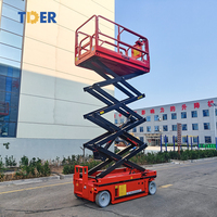 TDER makaslı kaldırma 6m 8m 10m 14m elektrikli makaslı kaldırma tablası kendinden tahrikli hidrolik Platform fiyat atölye için