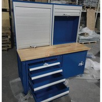 Banc de travail modulaire industriel robuste et réglable pour garage, laboratoire, ESD, avec armoire à outils