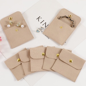 PUPPYSEW No logo Microfiber Jewelry Pouches, Jewelry Bag with Button, Jewelry Packaging Bag Bracelet Bag - Product Image 5