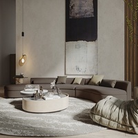 Sofás Seccionales Italianos en Forma de C, Juego de Sofás de Diseño, Sofás Minimalistas de Lujo para el Hogar