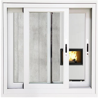 Ventanas corredizas horizontales de doble acristalamiento de aleación de aluminio de acero inoxidable Diseño de rotura térmica para un mejor exterior de pantalla magnética