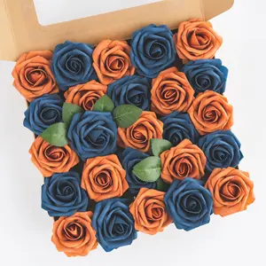 factory direct indoor decorative PE artificial roses for wedding centerpiece