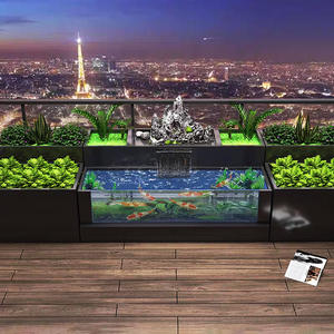 Mistech personnalisé moderne écologique PP + boîte à fleurs en verre cascade caractéristique de l'eau extérieur jardin <span class=keywords><strong>Aquarium</strong></span> 10 ans de garantie 1000L - Product Image 3