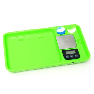 ZEK0057 Hot Sale Rolling Tobacco Custom Led Glowing Tray With Storage Box And Electronic Scale Light Up Rolling Tray