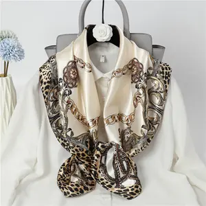 BSBH Cheap Stylish Silk Scarfs Small Large Square Scarf Women Outdoor Head Neck Scarf Breathable Lightweight Holiday Gift