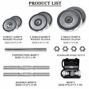 <span class=keywords><strong>Mancuernas</strong></span> de Metal Personalizadas de Fábrica de 2, 2.5, 3, 5, <span class=keywords><strong>7.5</strong></span>, 8, 9, 10, 12.5, 15, 17.5 <span class=keywords><strong>kg</strong></span> con Estuche de Transporte, Juego de <span class=keywords><strong>Mancuernas</strong></span> Ajustables para Gimnasio en Casa - Product Image 3