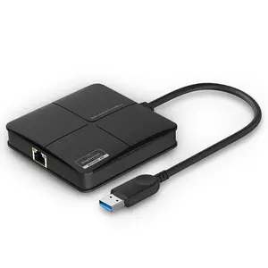 USB 3.0เป็น HDMI/DVI/VGA อะแดปเตอร์หัวคู่หลายหน้าจอพร้อมอะแดปเตอร์อีเทอร์เน็ตกิกะบิต