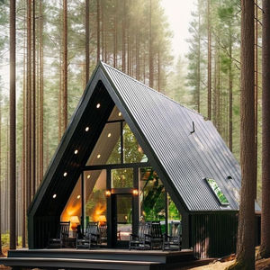 Villa moderne de luxe à deux étages Installation rapide Structure en acier Maison préfabriquée à cadre en A Conteneur triangulaire Design Style Luxe - Product Image 1