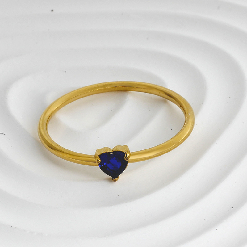 R0005 en forme de coeur/bleu saphir