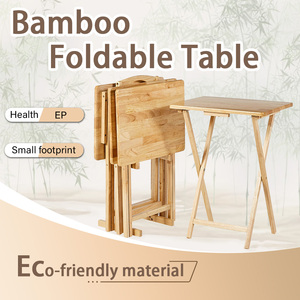 Venta al por mayor portátil Rectangular <span class=keywords><strong>plegable</strong></span> bandeja <span class=keywords><strong>Mesa</strong></span> 4 bandejas <span class=keywords><strong>consola</strong></span> para TV cena cocina sala de estar dormitorio-ahorro de espacio - Product Image 2