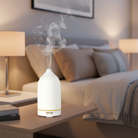 Diffuseur d'huiles essentielles en céramique 150 ml, diffuseur d'arômes ultrasonique à brume froide, coloré, pour la maison