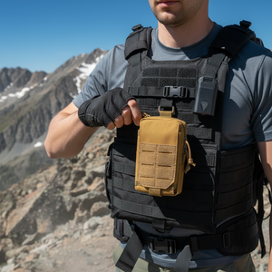 Pochette tactique Molle imperméable, sac banane utilitaire, sacoche de randonnée et camping, étui tactique pour téléphone, sac banane - Product Image 3