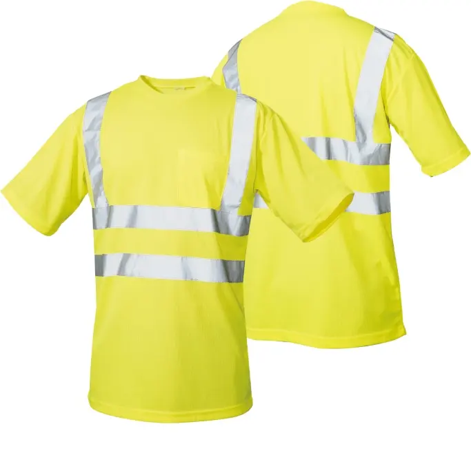 Yüksek görünürlük OEM uzun kollu yansıtıcı yol güvenlik T Shirt