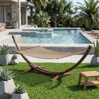 Nouveau style 2026 – Support de hamac d'extérieur en métal pliable, confortable, portable et durable pour 2 personnes – Lit suspendu de plage