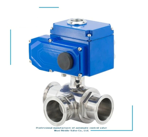 AX-Q984/5F-16Q Sanitary Three Way Ball Fluid Control 316 Stainless Steel Food Grade DN15 <b>Quick</b> <b>Clamp</b> Ferrule Type Contr - Product Image 2