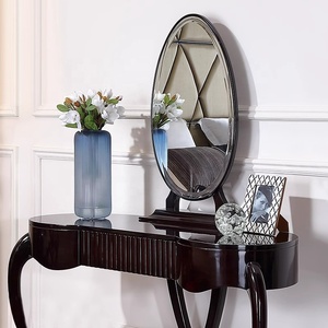 <span class=keywords><strong>Commode</strong></span> pour chambre à coucher en bois <span class=keywords><strong>massif</strong></span> de couleur personnalisée avec miroir de maquillage au design moderne combinaison pour habillage d'hôtel - Product Image 2