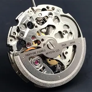 Miyota 8N24 Original japon, mouvement mécanique squelette 21 bijoux de qualité supérieure, mouvement de montre automatique à remontage automatique