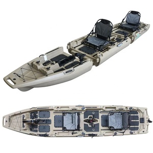 <span class=keywords><strong>Kayak</strong></span> de <span class=keywords><strong>Pesca</strong></span> Modular de 14 Pies con Tres Secciones y Propulsión a Pedal en Venta Fácil de Desmontar y Ensamblar - Product Image 1