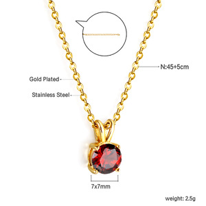 Collier géométrique minimaliste élégant en acier inoxydable avec zircon, pendentif clavicule, accessoire pour femme, cadeau - Product Image 4