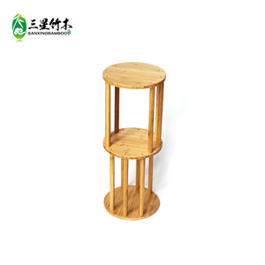 Bamboo minimalist Nordic style balcony potted plant <b>shelf</b>, adjustable flower <b>rack</b>, multi-tiered floor-standing flower pot - Product Image 1