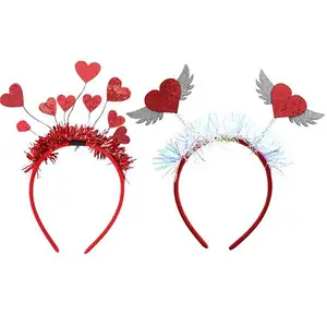 Tùy Chỉnh Phong Cách Mới Valentine Dễ Thương Tim Đảng Headband Valentine Kỳ Nghỉ Mũ Nón Headband