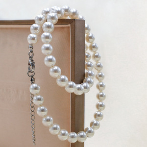 Custom Pearl Necklace AA Grade 10cm Extended Chain Everyday Wear - Product Image 1