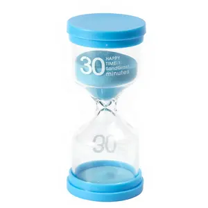 Dapraise petit sablier pour enfant 3 minutes sablier 30 secondes heure verre mini plastique coloré verre de sable