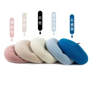 Gorro de Invierno 2024, Nuevo Estilo Francés de Lujo para Mujer, Boina Cálida 100% Lana Australiana con Banda Interior Ajustable - Product Image 5