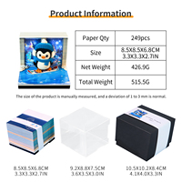 2027 Bloc-notes calendrier artistique en papier Pingouin, artisanat en papier sur le thème des animaux polaires avec lumière LED et boîtier de présentation en acrylique, cadeau créatif